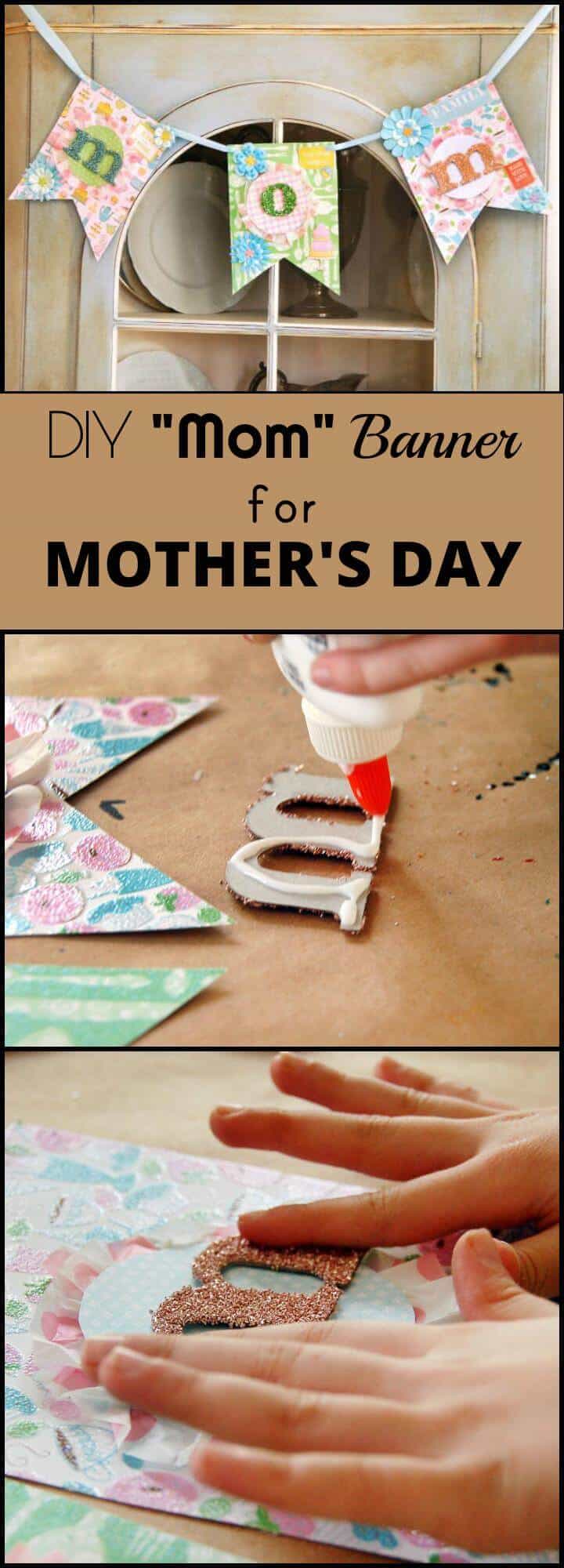 Banner de mamá DIY para el día de la madre